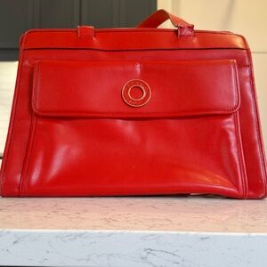 Celine Vintage Red Leather Shoulder Bag